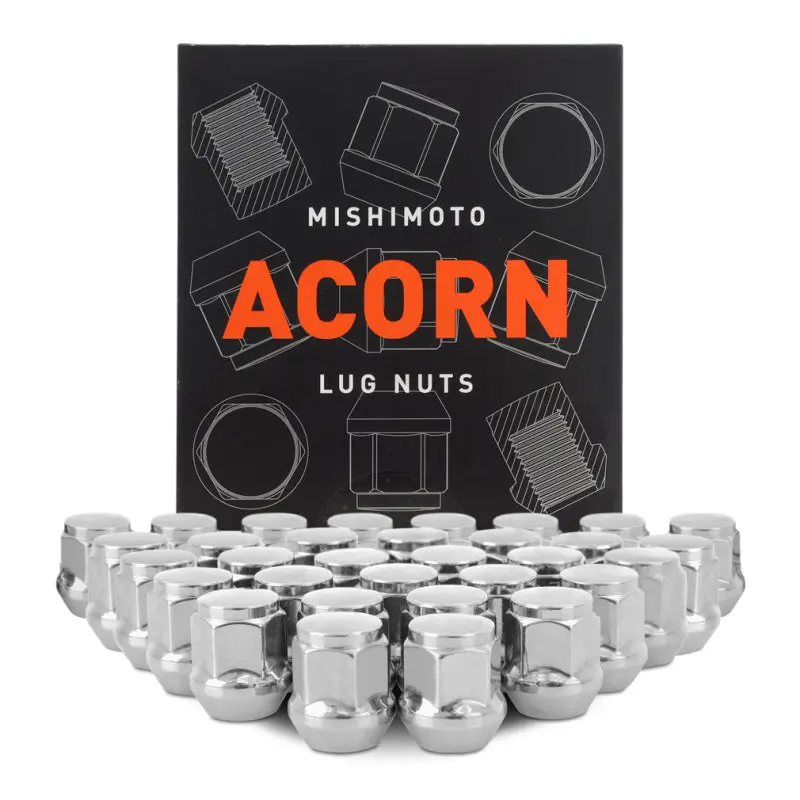 Mishimoto Steel Acorn Lug Nuts M14 X 1.5 - 32Pc Set - Chrome 1