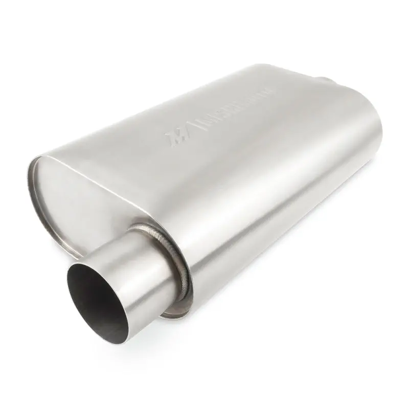 Mishimoto Universal Muffler With 3.0In Offset Inlet/Outlet - Brushed 1