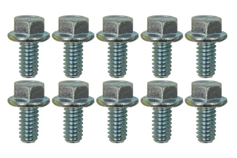 Moroso 1/4In-20 X .500In Serrated Zinc Flange Bolt  - 10 Pack 1