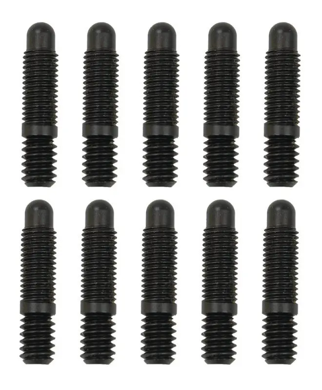 Moroso Bullet Nose Black Ox Studs - 1/4-20 X 1/4-28 X 1 3/16 (10 Pack) 1