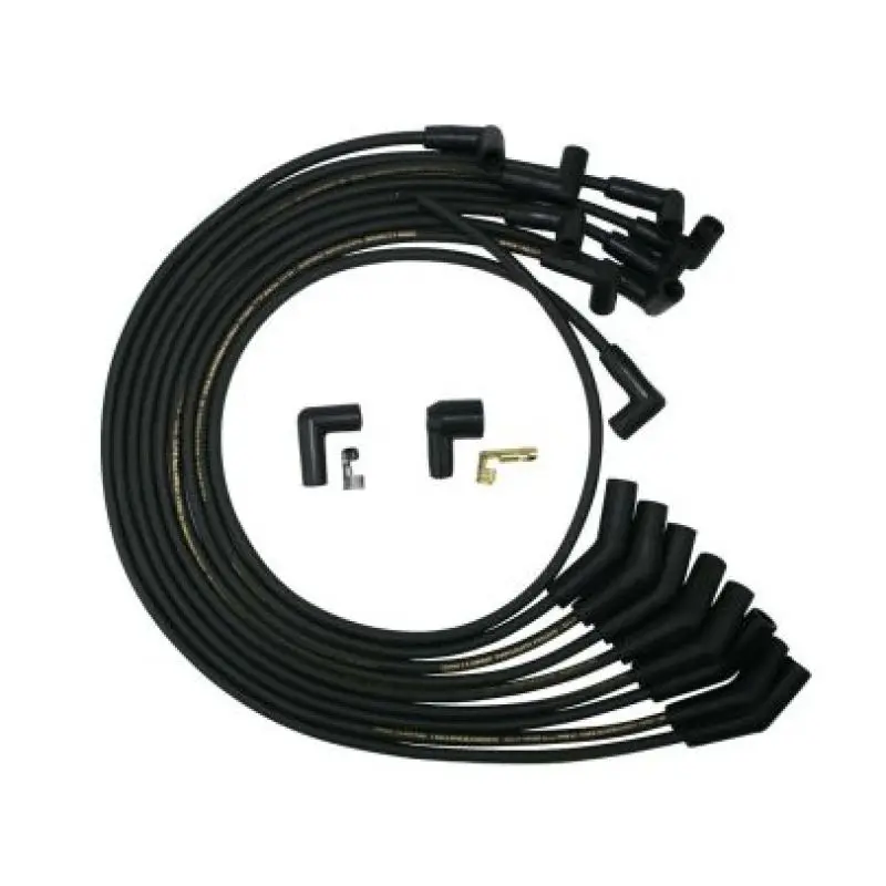 Moroso Ford 351W Over V/C Hei Unsleeved 135 Degree Mag Tune Ignition Wire Set - Black 1