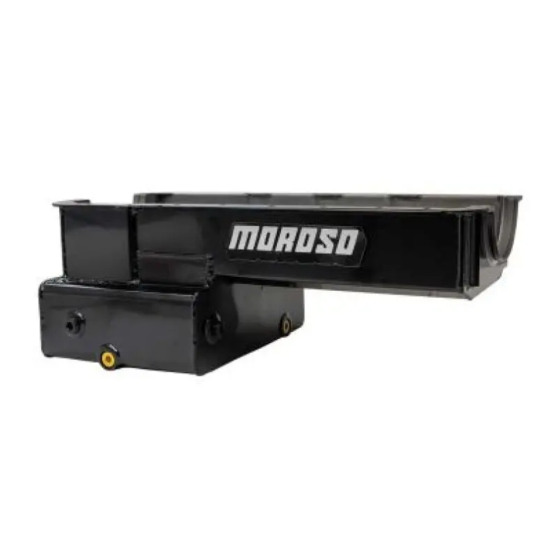Moroso Ford 351W Road Race Front Sump 8 Inch Deep Steel Oil Pan - Black Powder Coat 1