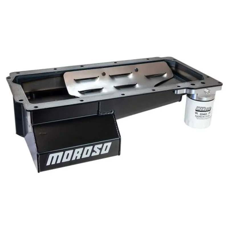 Moroso Gm Ls/Dart Ls Next Skirted Ultra 4 Truck Wet Front Sump 7Qt 6In Deep Steel Oil Pan 1
