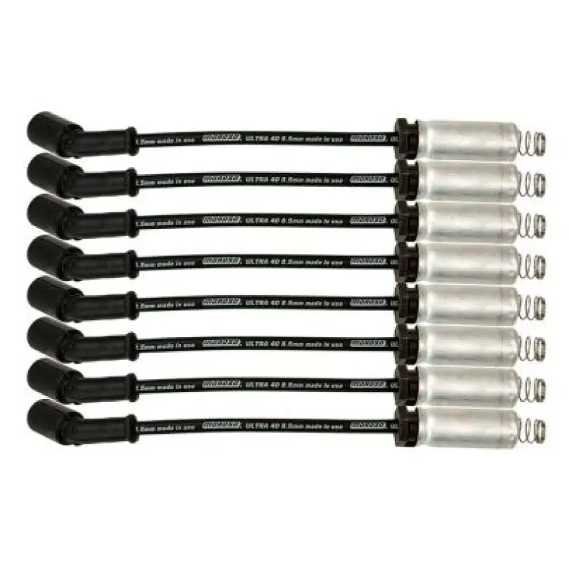 Moroso Gm Ls/Lt 8.5Mm Ultra 40 11In Long Wire Set W/Alum Heatshield - Black 1