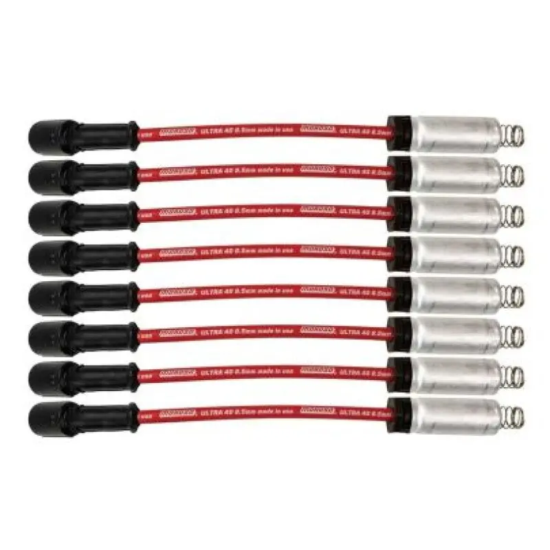 Moroso Gm Ls/Lt 8.5Mm Ultra 40 11In Long Wire Set W/Alum Heatshield - Red 1