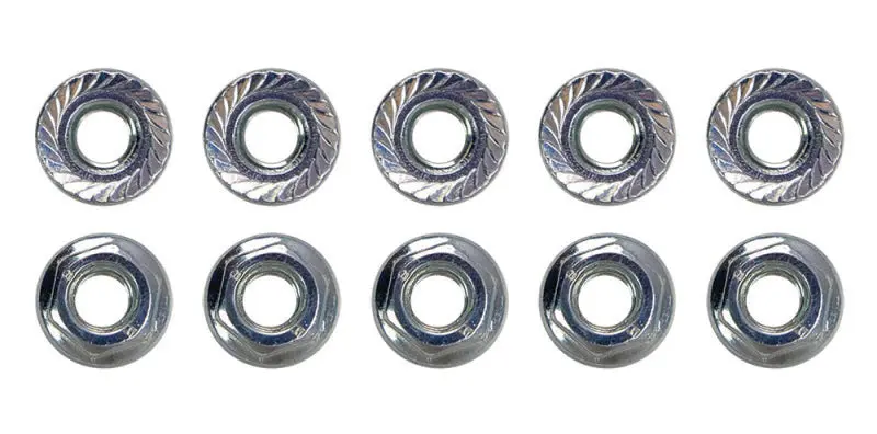 Moroso M6 X 1.00 Serrated Zinc Flange Nut - 10 Pack 1