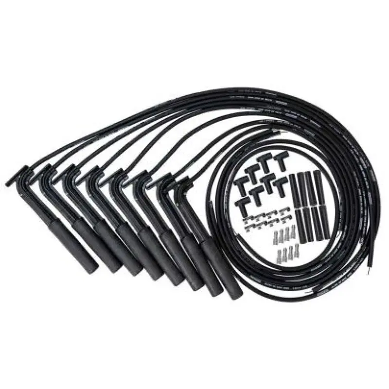Moroso Universal Ultra 40 Long Handle Hemi Plug Ends Black Remote Coils Wire Set 1