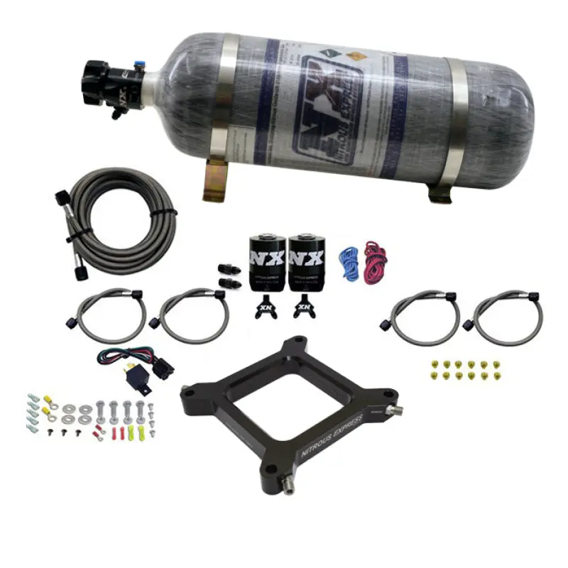 Nitrous Express 4150 Assassin Plate System Pro Power Alcohol 100-500Hp (12Lb Bottle) 1