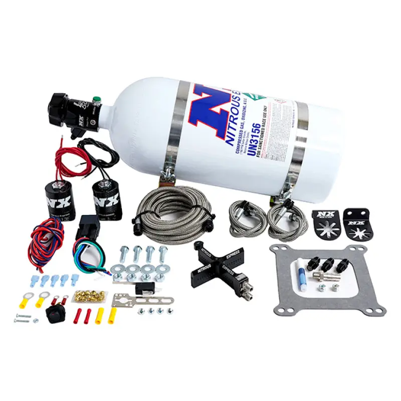 Nitrous Express 4150 Covert Crossbar Plate System Stage 6 50-300Hp (10Lb Bottle) 1