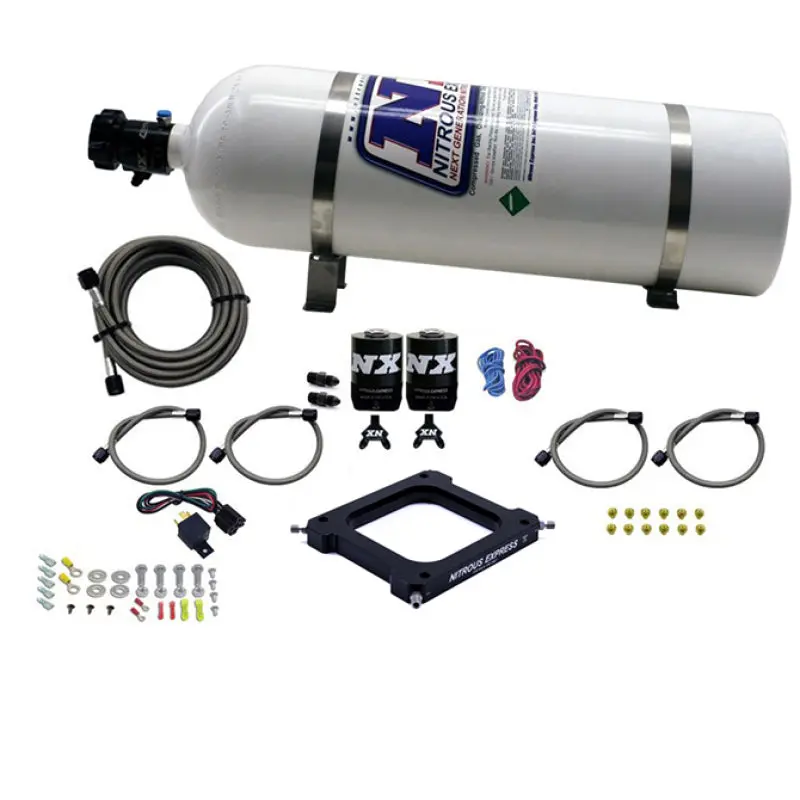Nitrous Express 4500 Assassin Plate System Pro Power Alcohol 100-500Hp (15Lb Bottle) 1