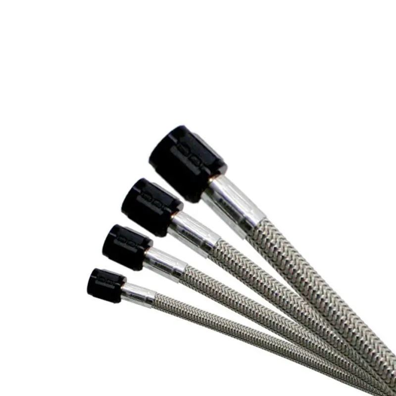 Nitrous Express 4An 20In Stainless Braided Double Sho Hose (W/Black 3An Ends - Both Ends) 1