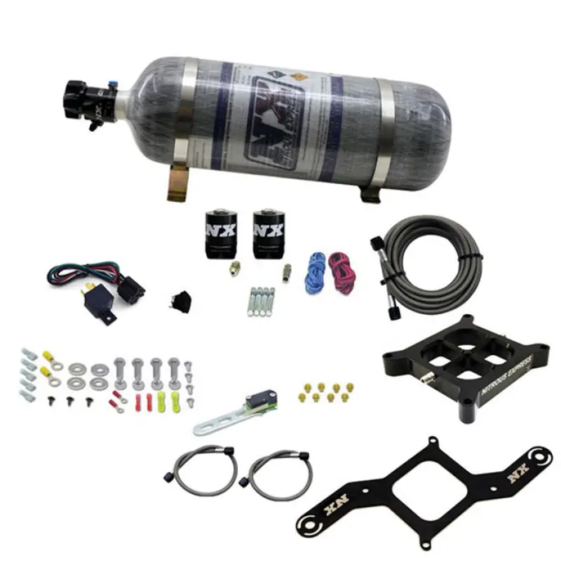 Nitrous Express Dry Dual Stage Billet Crossbar Plate System 100-1000Hp (4150Flange) W/12Lb Bottle 1