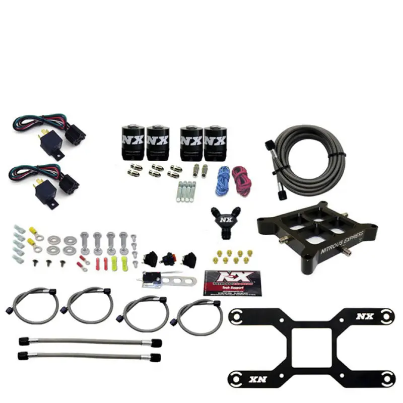 Nitrous Express Dry Quad Stage Billet Crossbar Plate System 100-2000Hp (4150 Flange) W/O Bottle 1
