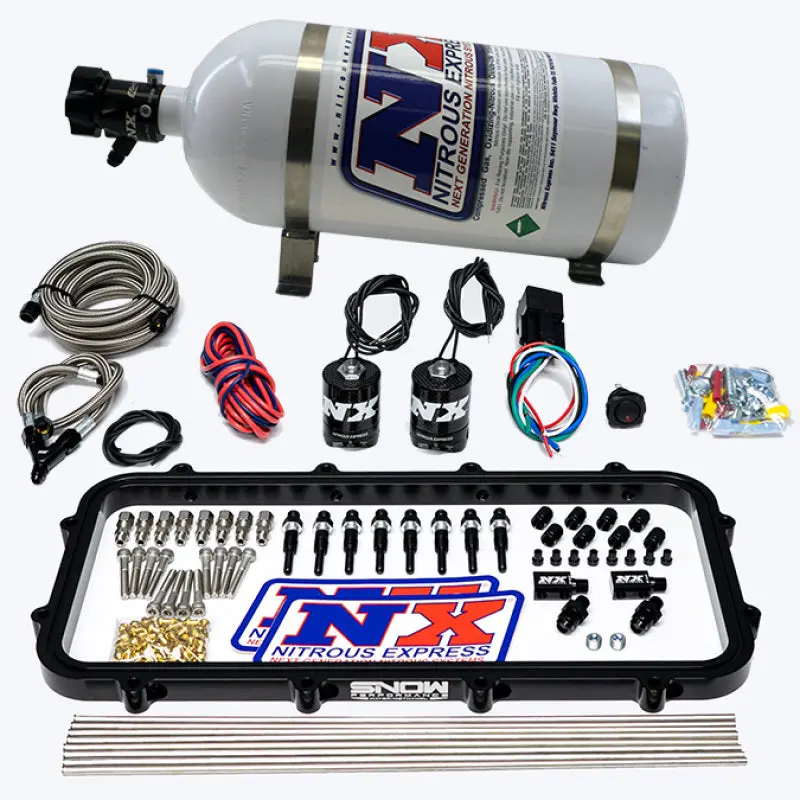 Nitrous Express Holley Hi-Ram Dry Direct Port Plate Nitrous System W/ 10Lbs Bottle 1