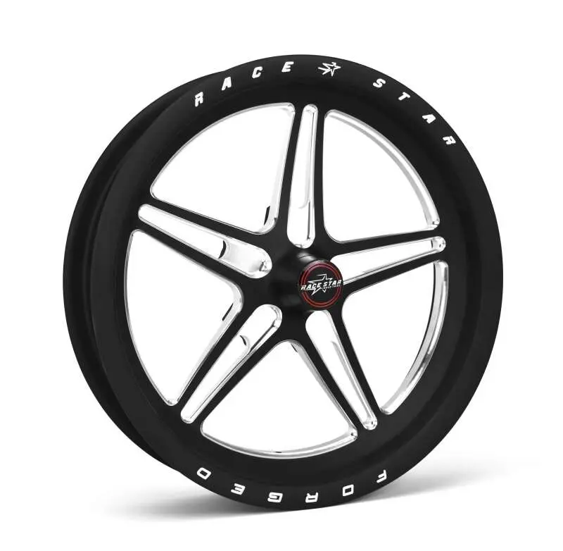 Race Star 63 Pro Forged 15X3.50 Lug Mount 5X4.75 Bc / 2.25In. Bs Wheel - Black Anodized/Machined 1