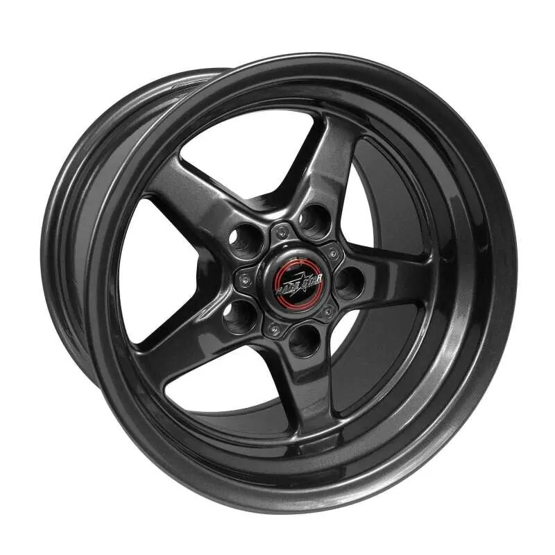 Race Star 92 Drag Star 15X10 5X115 Bc 6.25 Bs Et 19.00  Bracket Racer Gloss Black Wheel 1