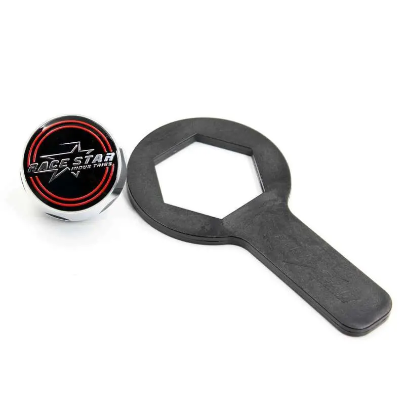 Race Star Pro Forged Spindle Mount Cap (Push Through Style) Chrome - Single 1