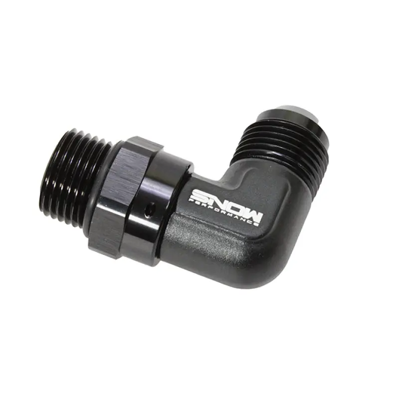 Snow Performance 10 Orb To -12 An 90 Degree Swivel Fitting (Black) 1