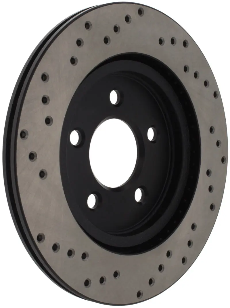 Stoptech 05-10 Ford Mustang V6/4.0L / Gt V8/4.6L Cross Drilled Left Rear Rotor 1
