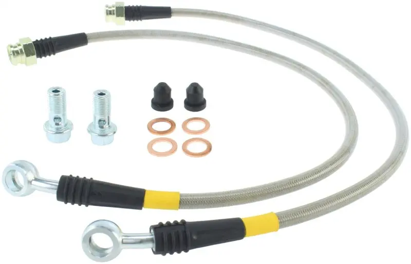 Stoptech 14-15 Chevy Corvette Z51 (C7) V8 Stainless Steel Front Brake Lines 1