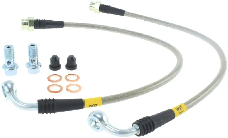 Stoptech 14-17 Chevrolet Corvette Stainless Steel Front Brake Lines 1