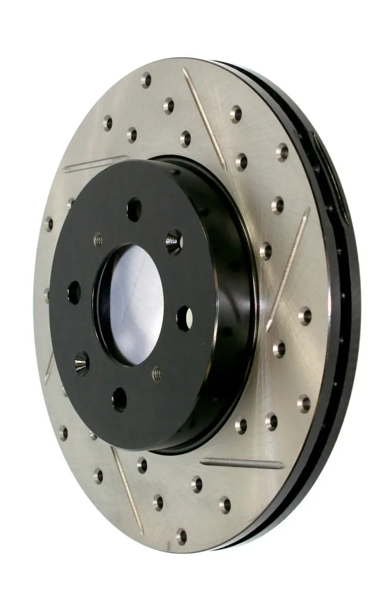 Stoptech 2014+ Chevy Corvette Stingray Slotted & Drilled Front Left Rotor 1