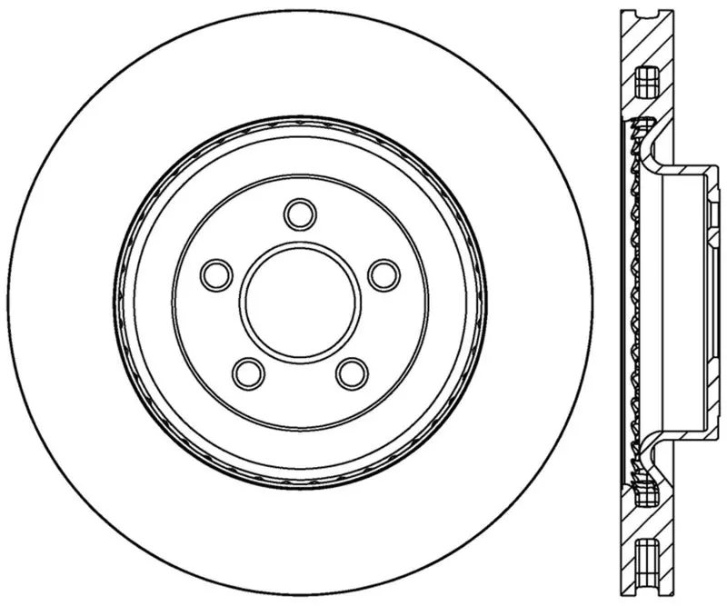 Stoptech 2015 Ford Mustang Gt W/ Brembo Brakes Left Front Slotted Brake Rotor 1