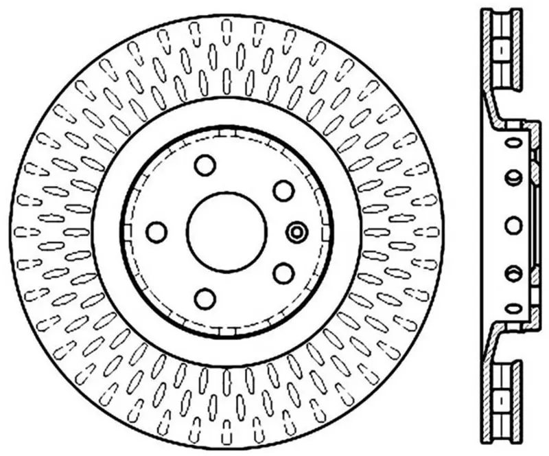 Stoptech Drilled & Slotted Left Sport Brake Rotor For 2009 Cadillac Cts-V 1