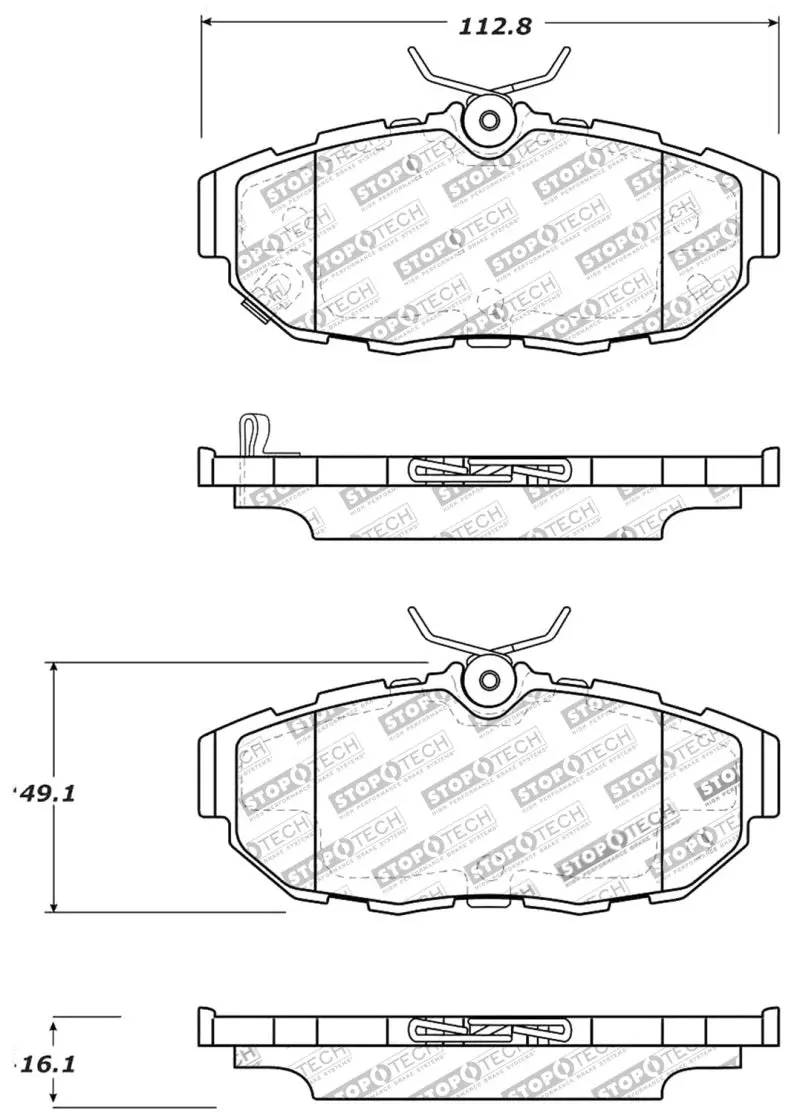 Stoptech Performance Brake Pads 2