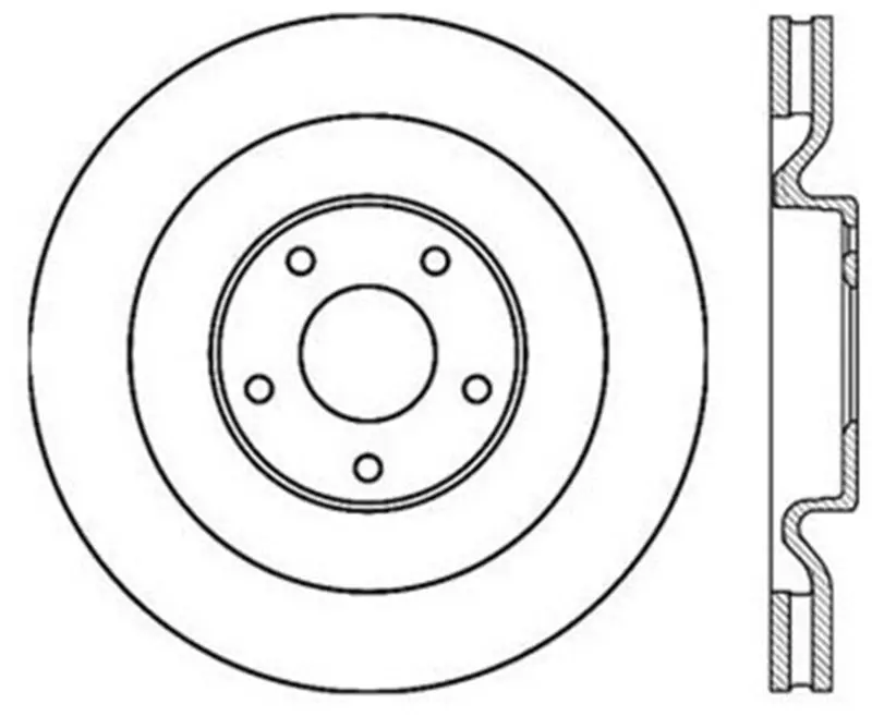 Stoptech Power Slot 06-10 Corvette (Z06) / 10 Corvette Grand Sport Front Left Slotted Cryo Rotor 1