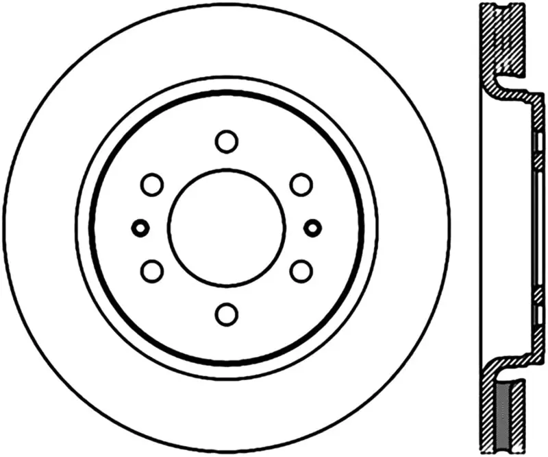 Stoptech Slotted Sport Brake Cryo Rotor 07-12 Ford Expedition 2