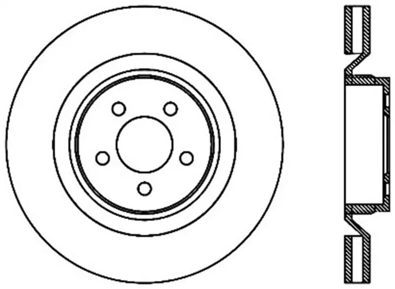 Stoptech Sportstop 06-09 Chrysler Srt-8 Front Left Drilled & Slotted Rotor 1