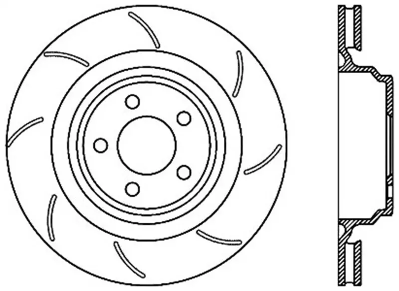 Stoptech Sportstop 06-09 Chrysler Srt-8 Rear Left Drilled & Slotted Rotor 2