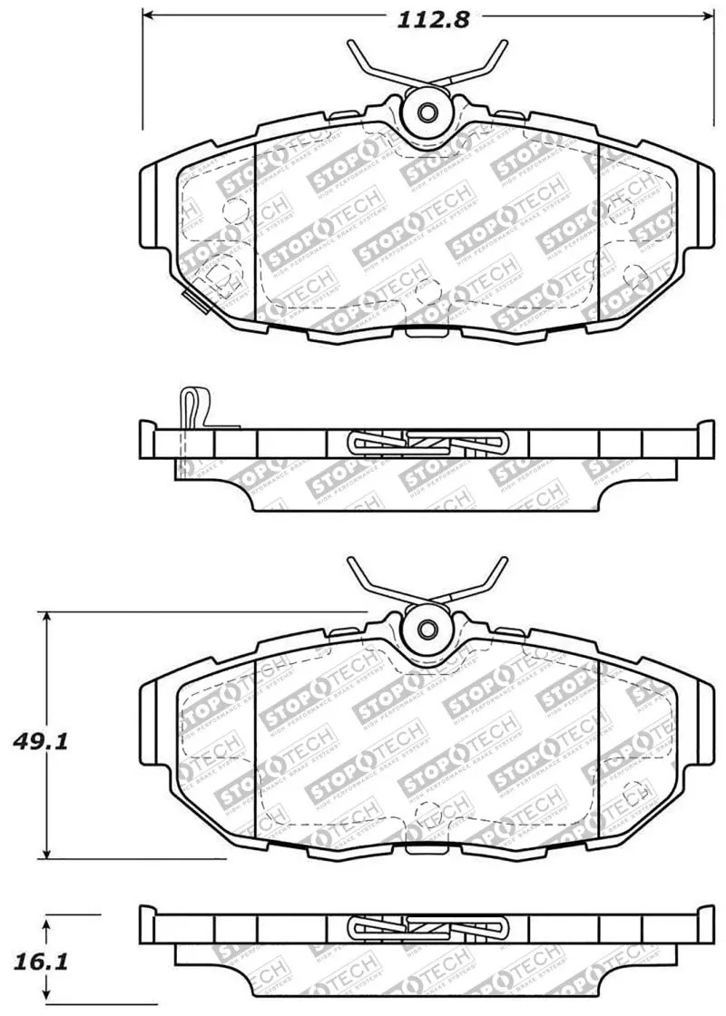 Stoptech Street Select Brake Pads - Rear 1