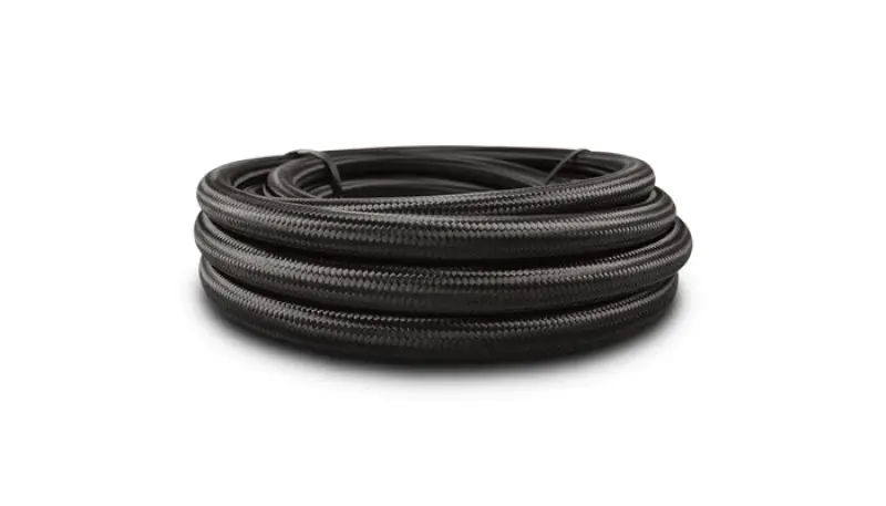 Vibrant -8 An Black Nylon Braided Flex Hose (20 Foot Roll) 1