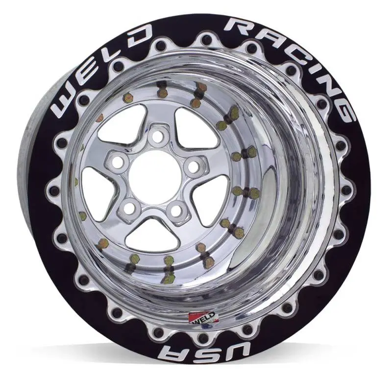 Weld Alumastar 2.0 15X10 / 5X4.75 Bp 1.7 / 5In. Bs Polished Ctr Wheel - Non-Beadlock 1