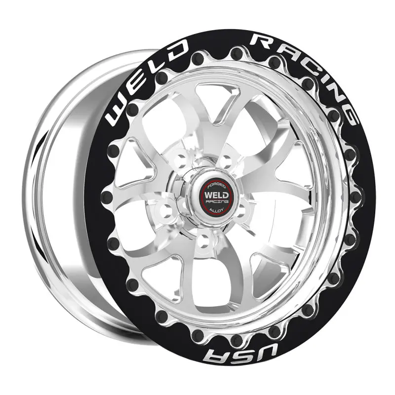 Weld S76 15X11 / 5X115 Bp / 6.5 Bs  (Medium Pad) Polished Wheel Black Sbl Mt 1