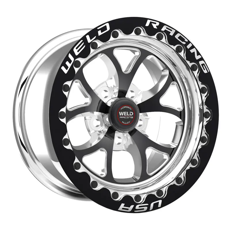 Weld S76 17X11 / 5X120mm Bp / 7.7In. Bs Black Wheel (High Pad) - Black Single Beadlock Mt 1