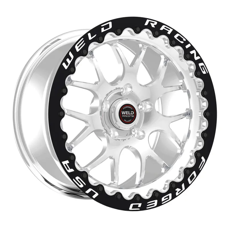 Weld S77 17X11 / 5X115 Bp / 5.8In Bs Polished Wheel (Medium Pad) - Black Single Beadlock 1