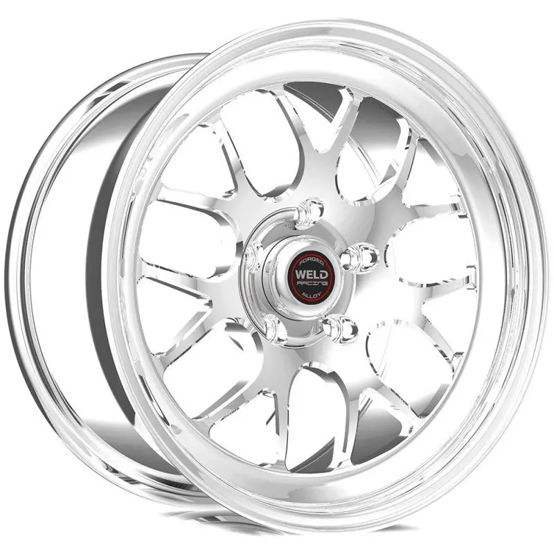 Weld S77 18X5 / 5X4.5 Bp / 3.2In. Bs Polished Wheel (Medium Pad) - Non-Beadlock 1