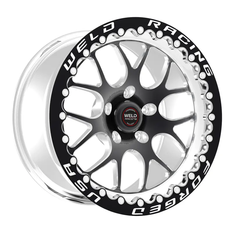 Weld S77 Hd 17X10 / 5X135mm Bp / 6.2In. Bs Black Wheel (Hd Low Pad) - Black Single Beadlock Mt 1