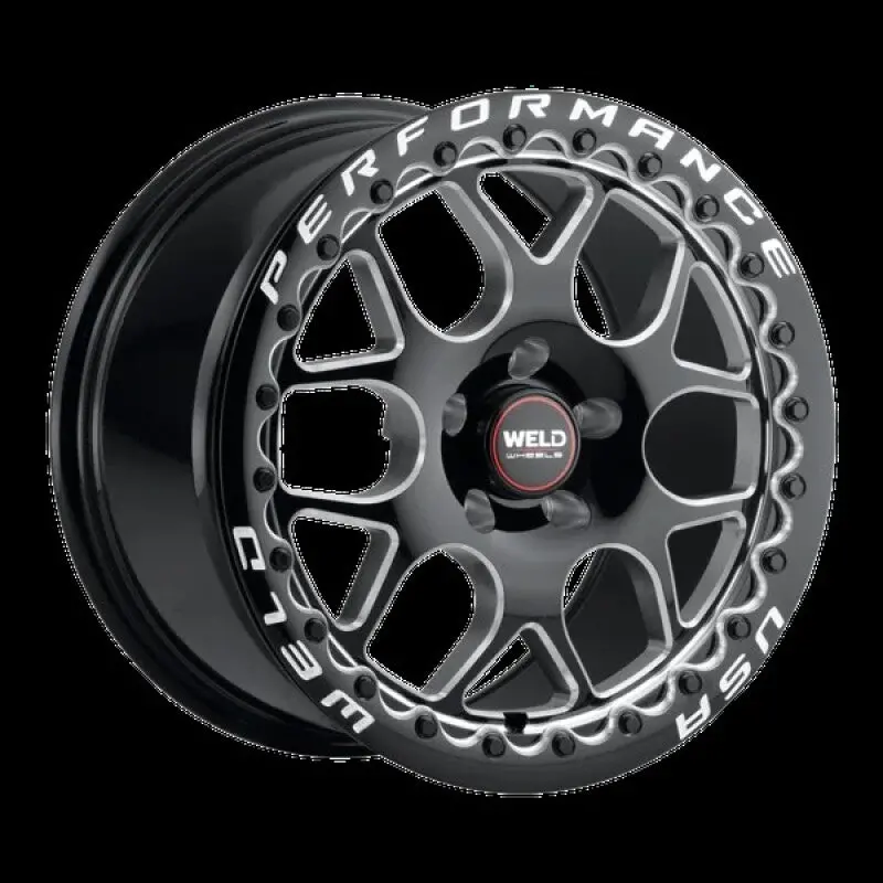 Weld Solana Beadlock 15X10 / 5X114.3 Bp / Et25 / 7.46In Bs / 78.1 Dia - Gloss Black Mil Wheel 1