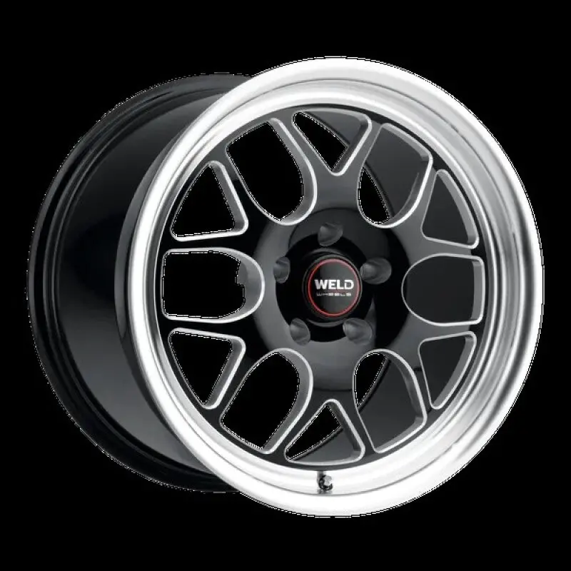 Weld Solana Drag 15X10 / 5X114.3 Bp / Et22 / 6.36In Bs / 78.1 Dia - Gloss Black Milled Wheel 1
