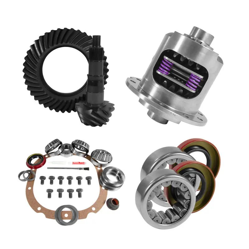 Yukon 8.8In Ford 3.73 Rear Ring & Pinion Install Kit 31 Spline Positraction 2.99In Axle Bearings 1