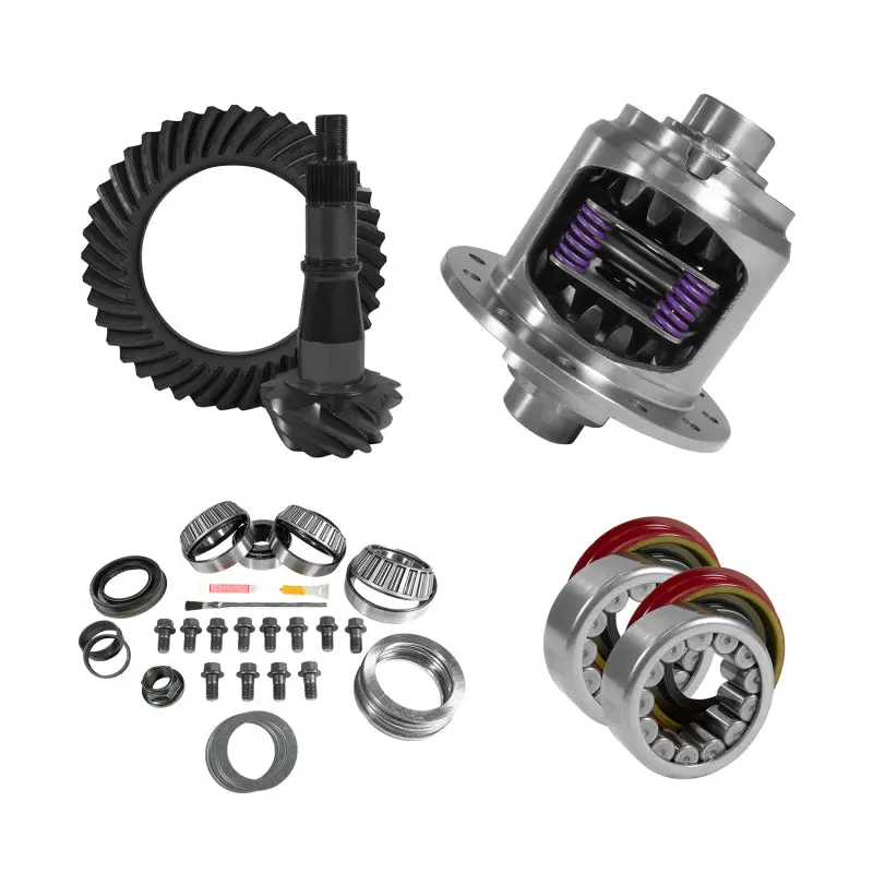 Yukon 9.5In Gm 4.11 Rear Ring & Pinion Install Kit 33 Spline Positraction Axle Bearing And Seals 1