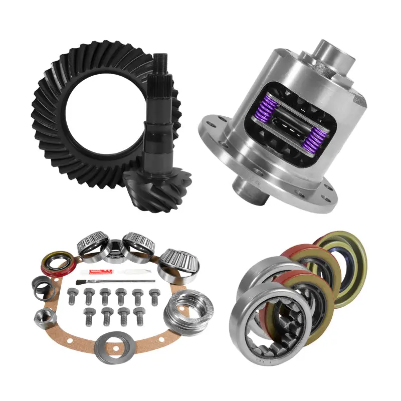 Yukon Gear 7.5In/7.625In Gm 3.73 Rear Ring & Pinion Install Kit 28 Spline Positraction Axle Bearings 1