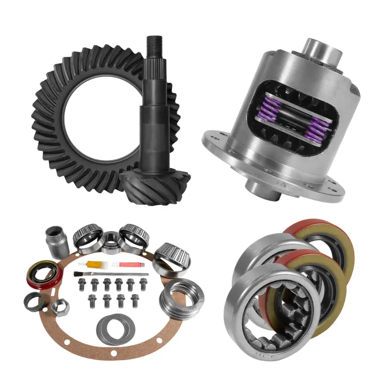 Yukon Gear 8.2In Gm 3.73 Rear Ring & Pinion Install Kit 28 Spline Positraction 2.25In Axle Bearings 1