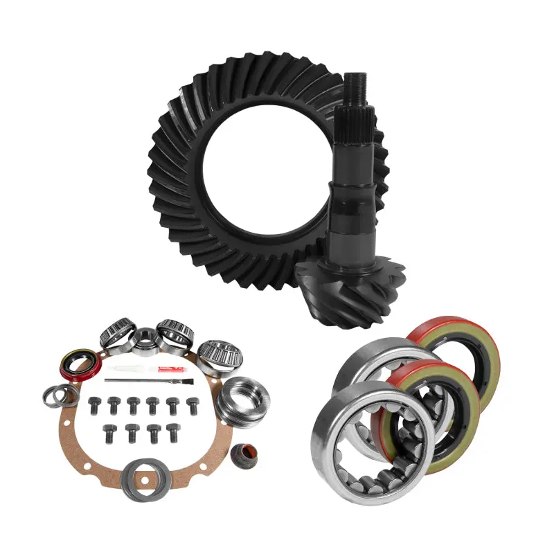 Yukon Gear 8.8In Ford 3.27 Rear Ring & Pinion Install Kit 2.53In Od Axle Bearings And Seals 1
