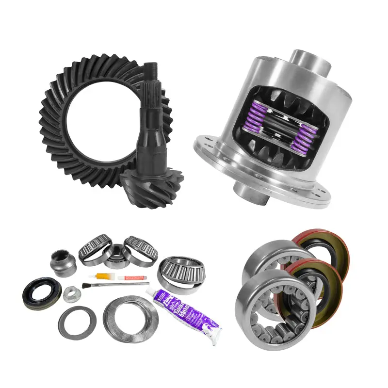 Yukon Gear 9.75In Ford 3.55 Rear Ring & Pinion Install Kit 34 Spline Positraction Axle Bearings 1