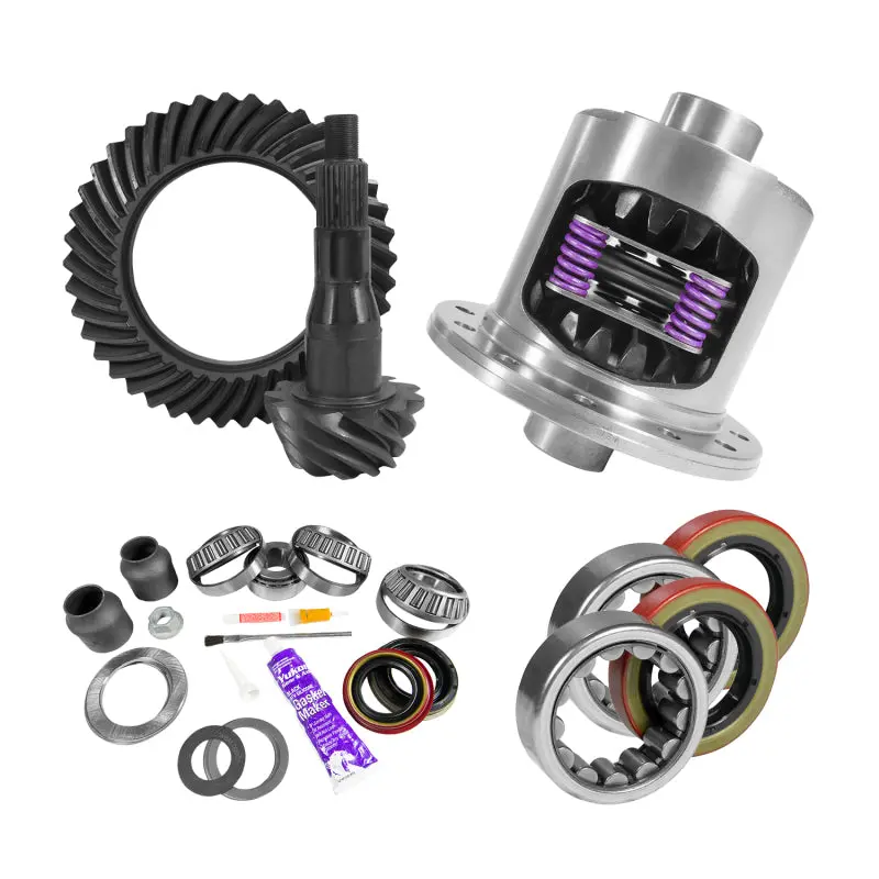 Yukon Gear 9.75In Ford 3.73 Rear Ring & Pinion Install Kit 34 Spline Positraction Axle Bearings 1
